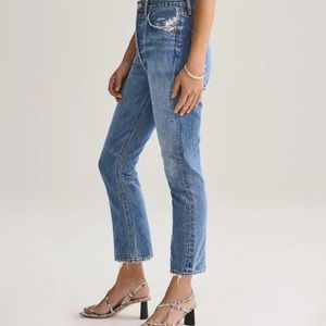 Agolde Riley High Rise Straight Crop in Frequency